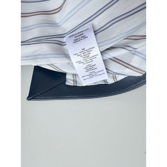 NWOT VERONICA BEARD Beacon Storm Blue Faux Leather Dickey Jacket Blazer, Size 2 - Picture 15 of 16